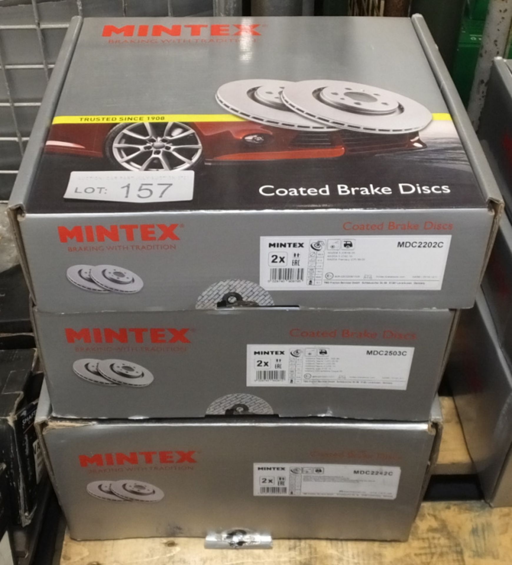 Mintex Brake Discs model numbers MDC2202C, MDC2503C, MDC2242C