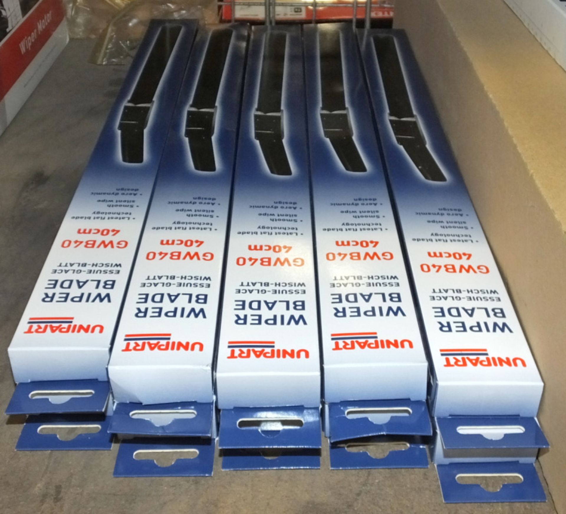 3x Proline Wiper Motors - model WMFIF01 and various boxes of Unipart & Valeo wiper blades - Image 4 of 6