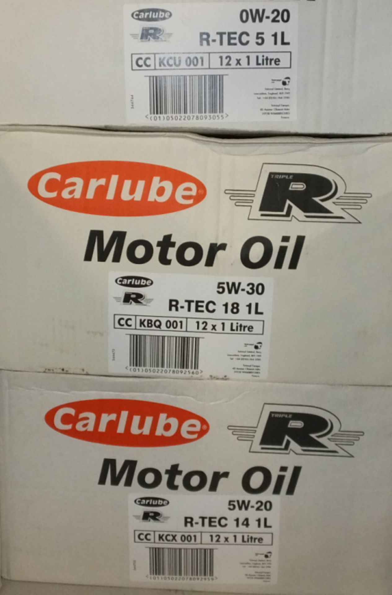 4x Boxes Carlube R-Tec 17 5W-30 5L - 4 per box. 3x Boxes of Carlube R-Tec 5 0W-20 1L - 12 - Image 6 of 6