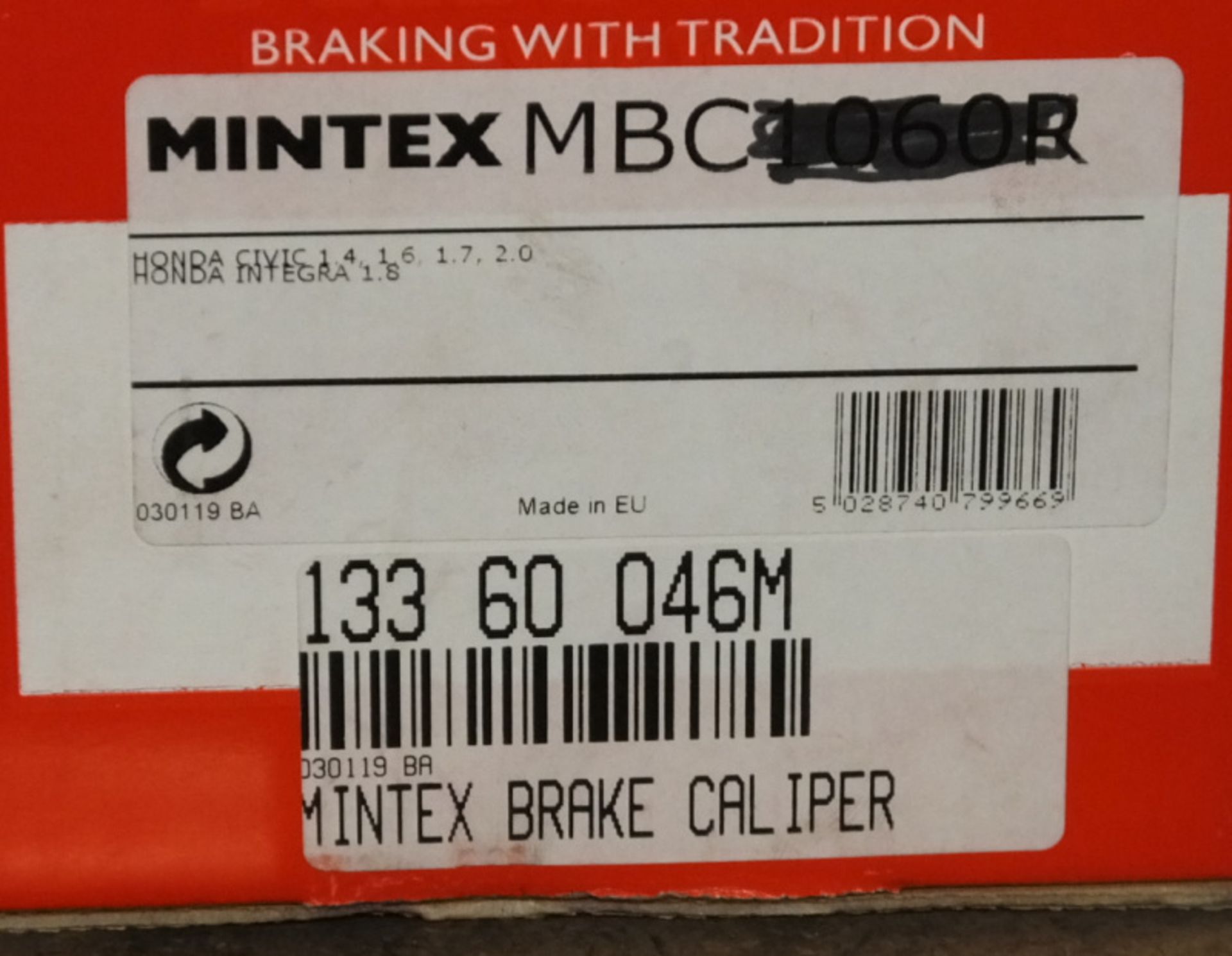 Mintex Brake Calipers - Please see pictures for examples of part numbers. - Image 4 of 5