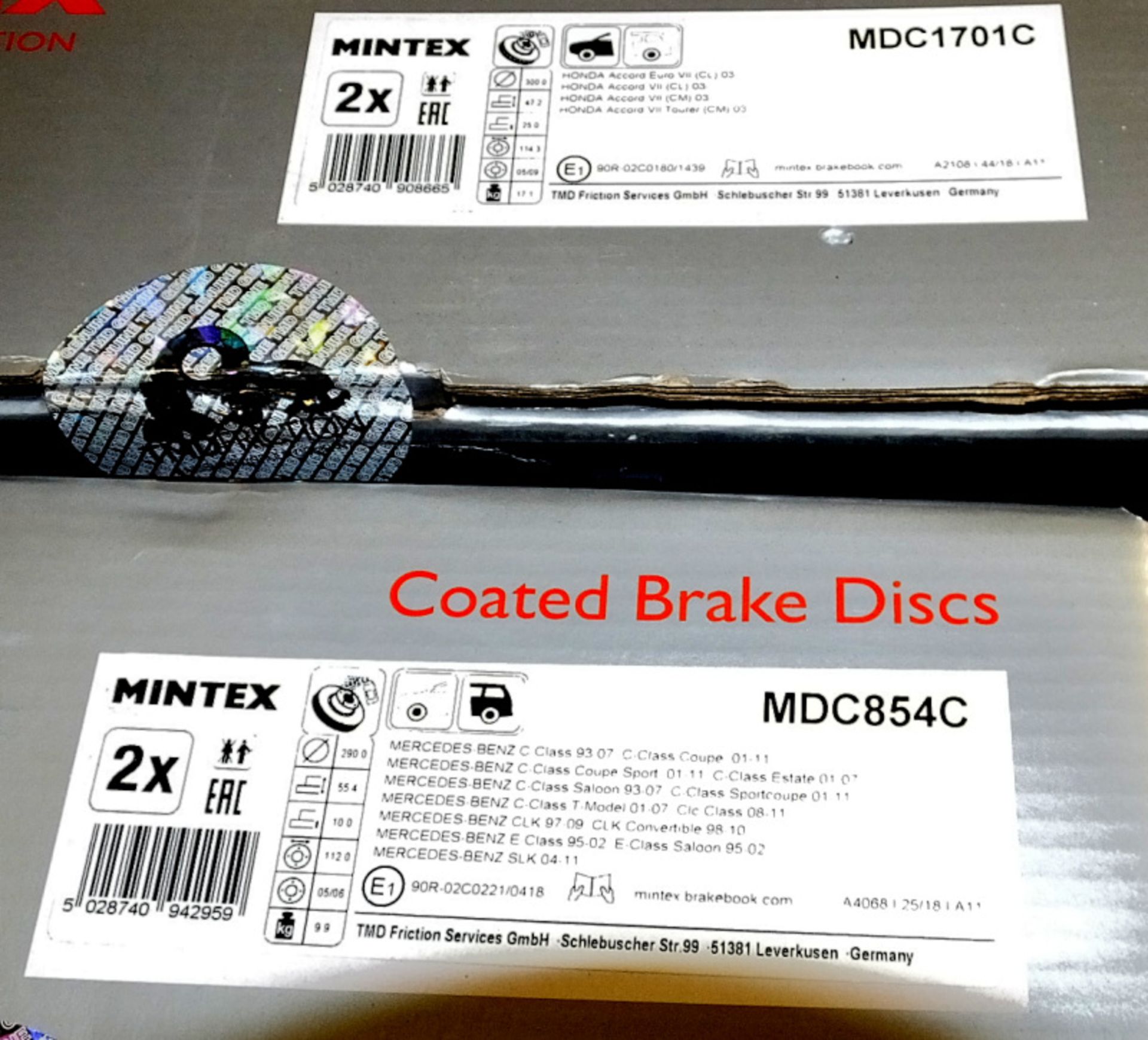 Mintex Brake Discs - Please see pictures for examples of part numbers. - Image 5 of 6
