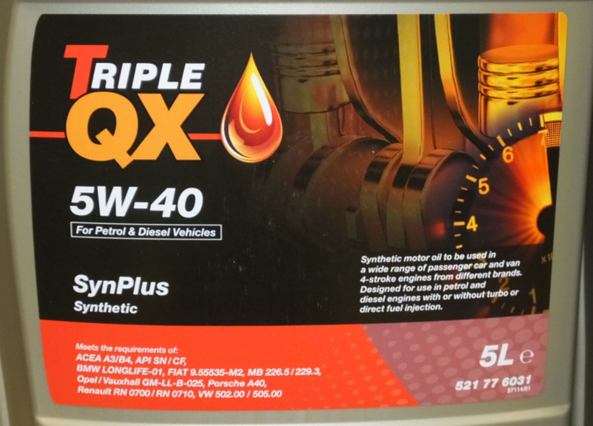 1x Triple QX 0W-40 synplus synthetic 5L & 1x Triple QX5W-40 synplus synthetic 5L - Image 2 of 3