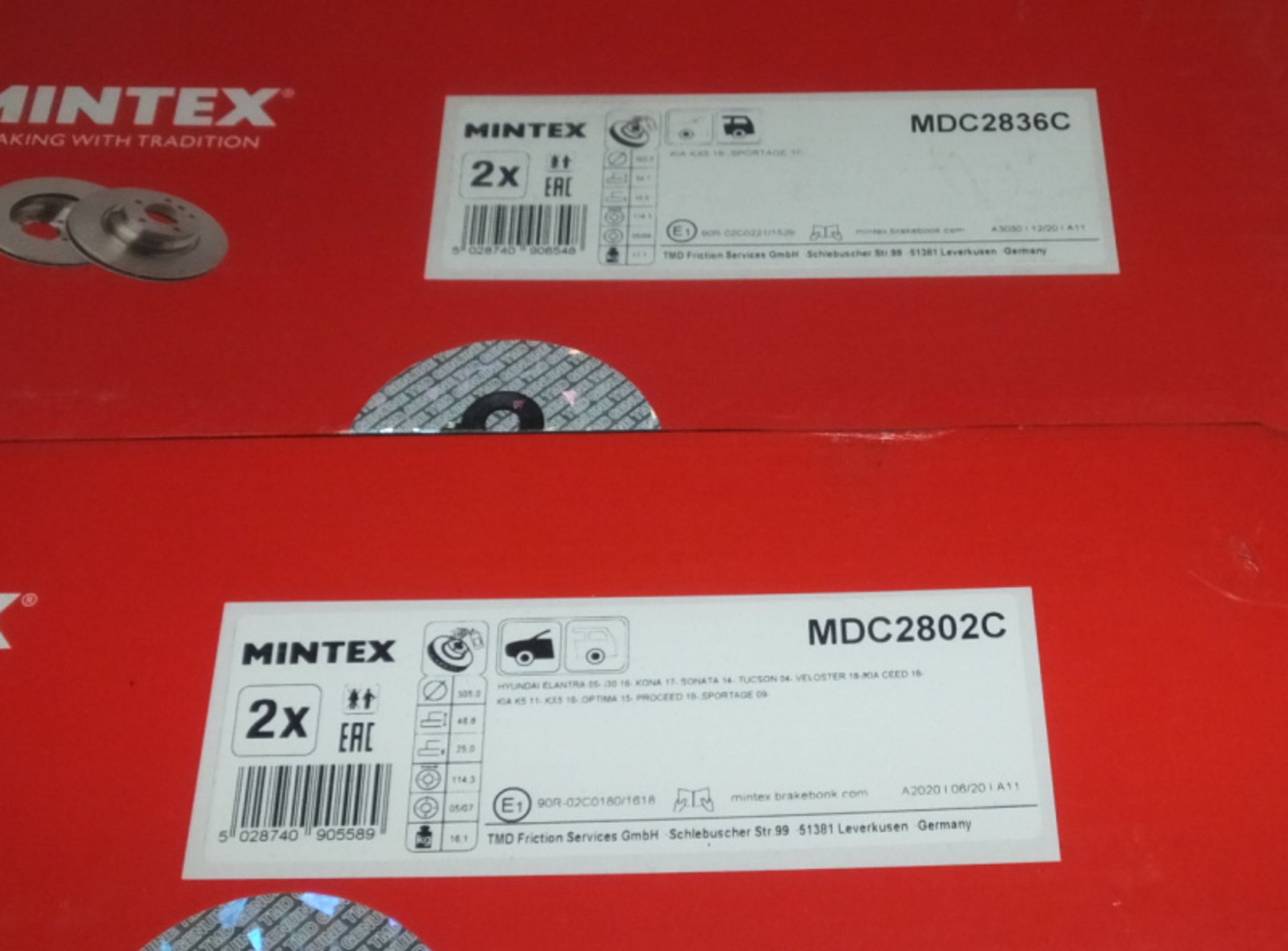 Mintex Brake Discs - Please see pictures for examples of part numbers. - Image 9 of 10