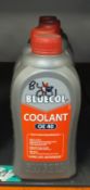 5x Bluecol Coolant OE 40 Long life anti-freeze 1L