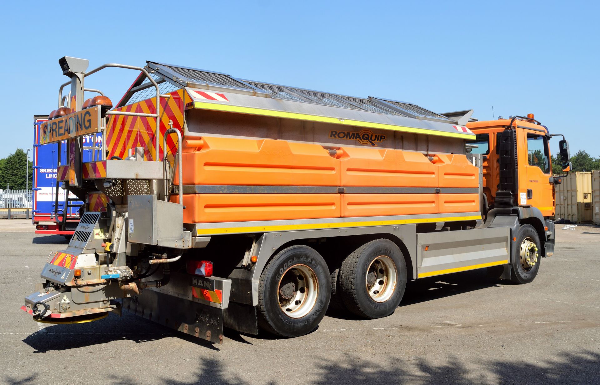 2008 (reg GN58 BXV) MAN TGM 26.330 6x4 with Romaquip 10m3 pre-wet gritter mount and 3m snow plough - Image 6 of 47