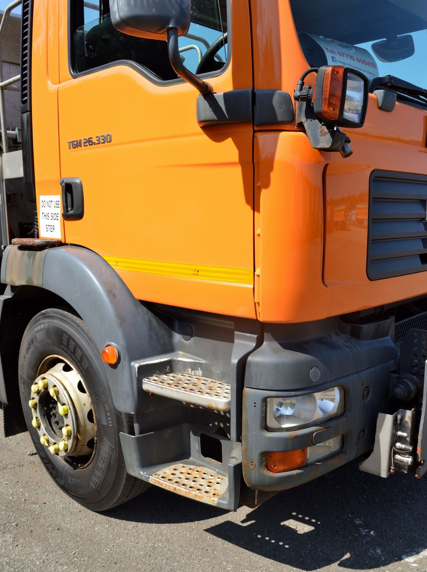 2008 (reg GN58 BXV) MAN TGM 26.330 6x4 with Romaquip 10m3 pre-wet gritter mount and 3m snow plough - Image 12 of 47