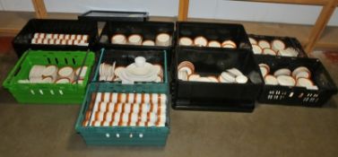 9 Boxes of Assorted Steelite Porcelain Cups & Saucers