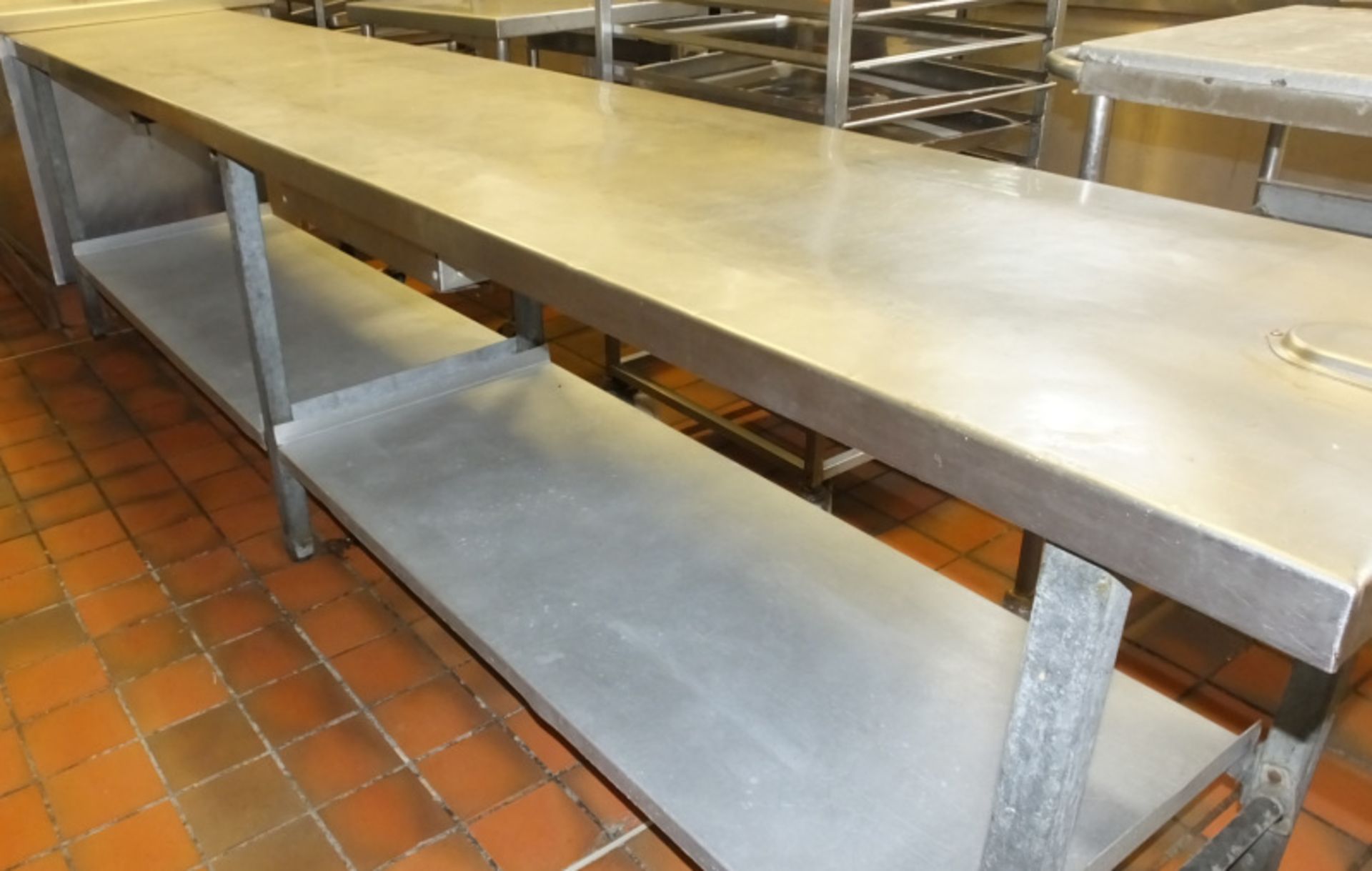 Benham Stainless Steel Table - L3410 x D640 x H860mm - Image 2 of 4