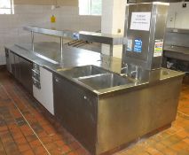 Bespoke Stainless Steel Catering Island with Refrigerated Undercounter Units - details in the desc.