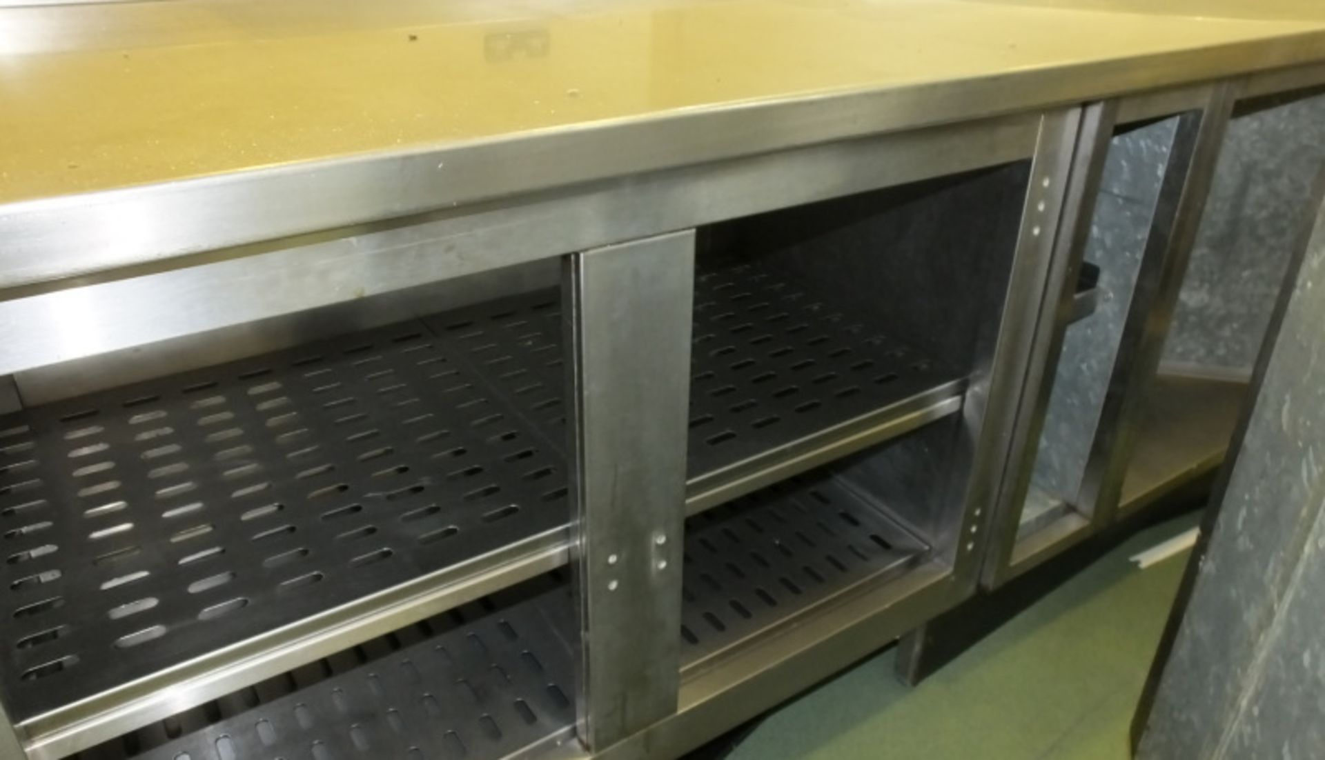 Bespoke Stainless Steel Preparation Unit with Storage - details and dimensions in description - Image 5 of 5