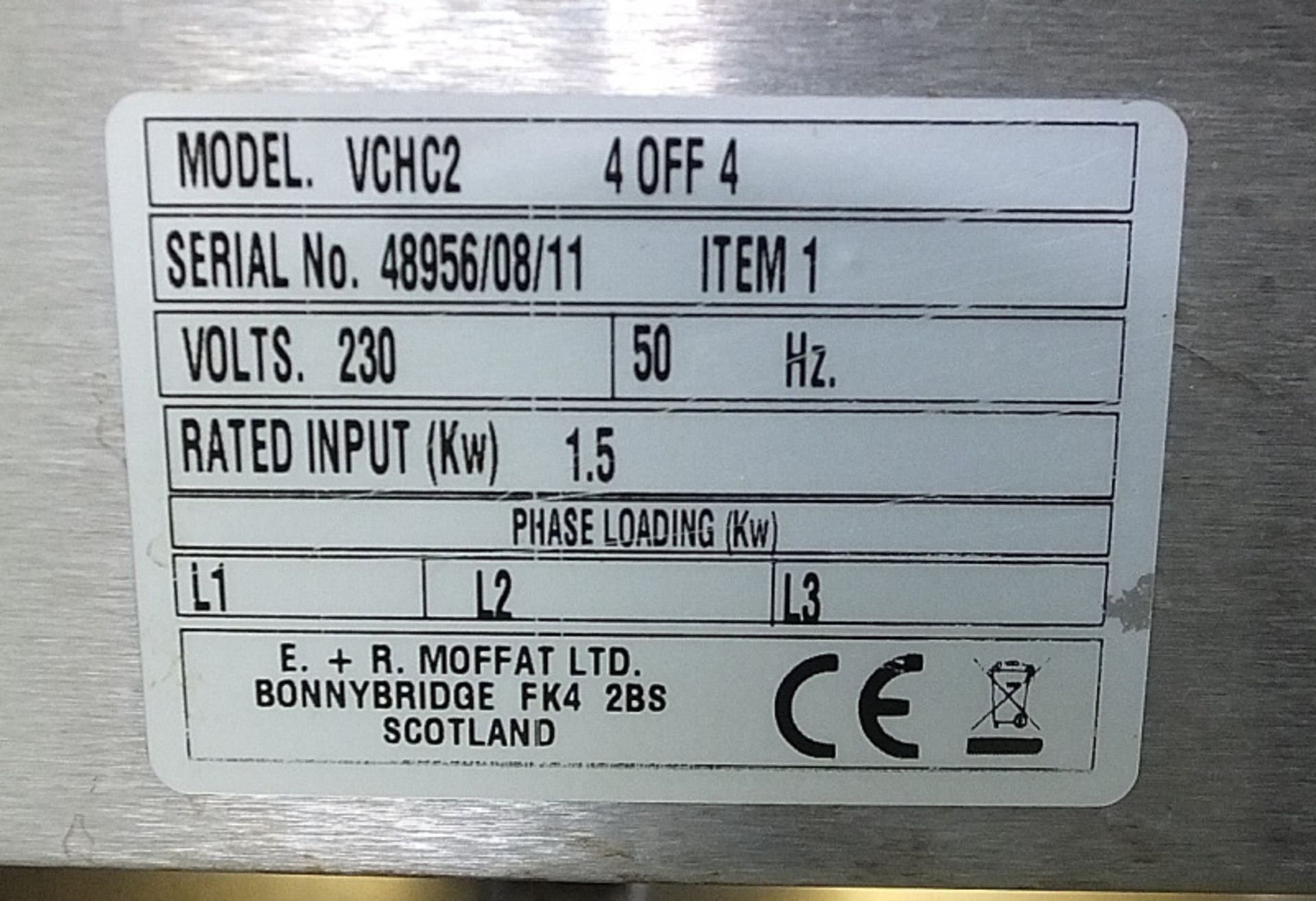 Moffat VCHC2 Versicarte Hot Cupboard Trolley - 230v - L830 x D680 x H910mm - Image 4 of 4