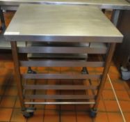 Stainless Steel Tray Trolley - L660 x D750 x H900mm