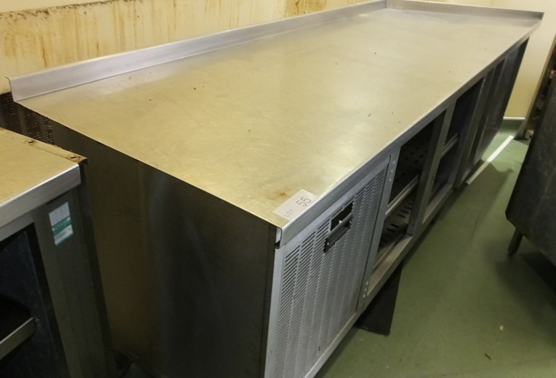 Bespoke Stainless Steel Preparation Unit with Storage - details and dimensions in description - Image 3 of 5