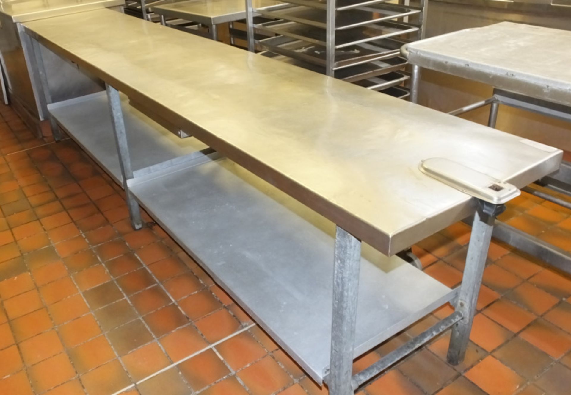 Benham Stainless Steel Table - L3410 x D640 x H860mm