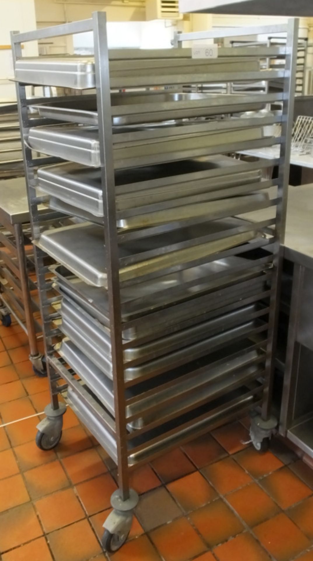 Stainless Steel Tray Trolley - 20 Tier - L675 x D590 x H1640mm