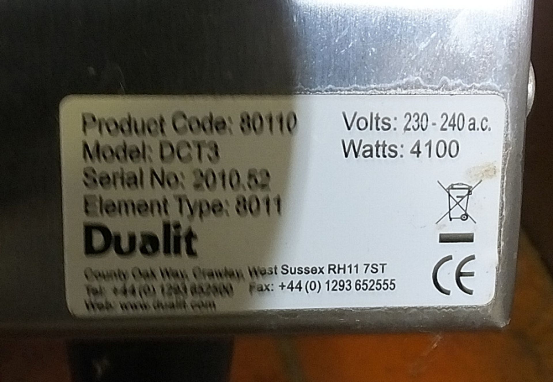 Dualit DCT3 Table Top Conveyor Toaster - 240v - Image 5 of 5