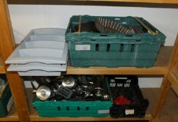Various Kitchen Equipment - Cutlery Trays, Tea Jugs, Kitchen Utensils, Baking Trays