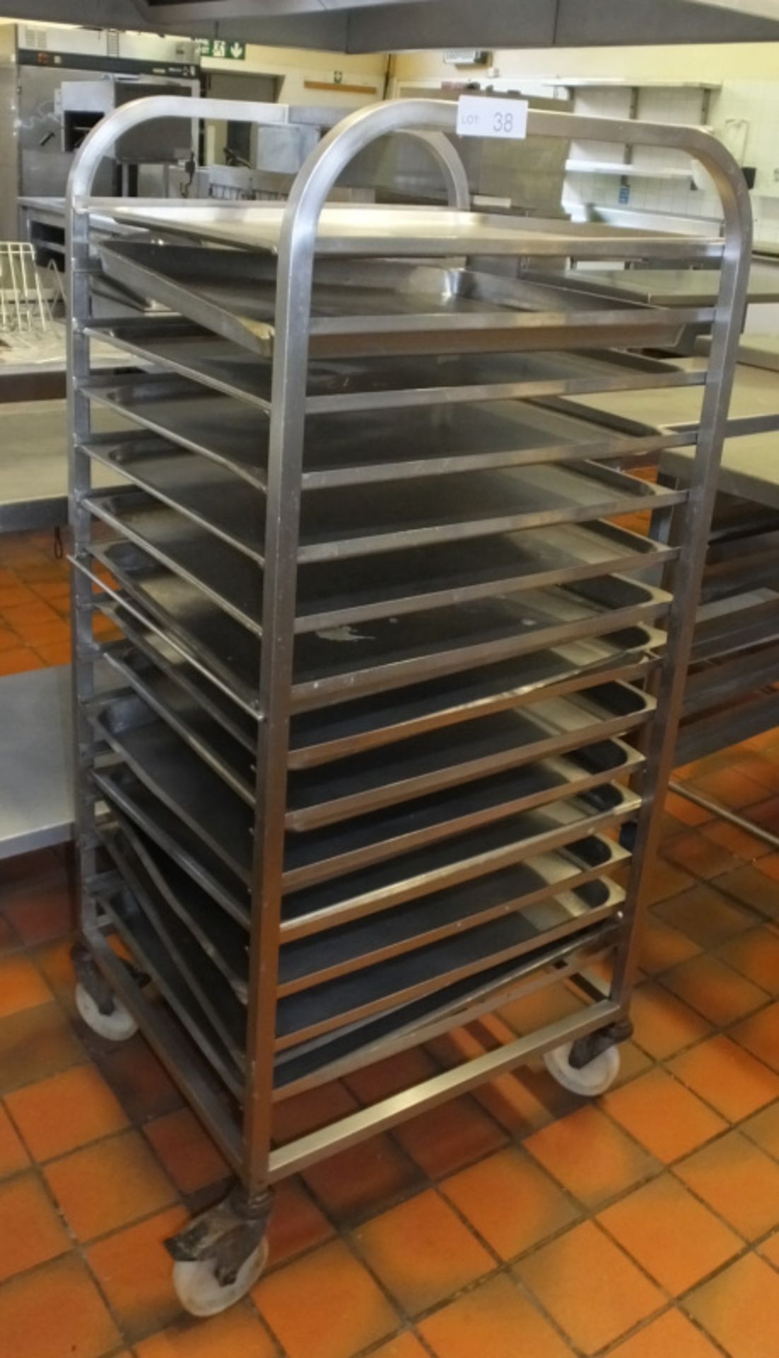 Stainless Steel Tray Trolley - L585 x D655 x H1450mm