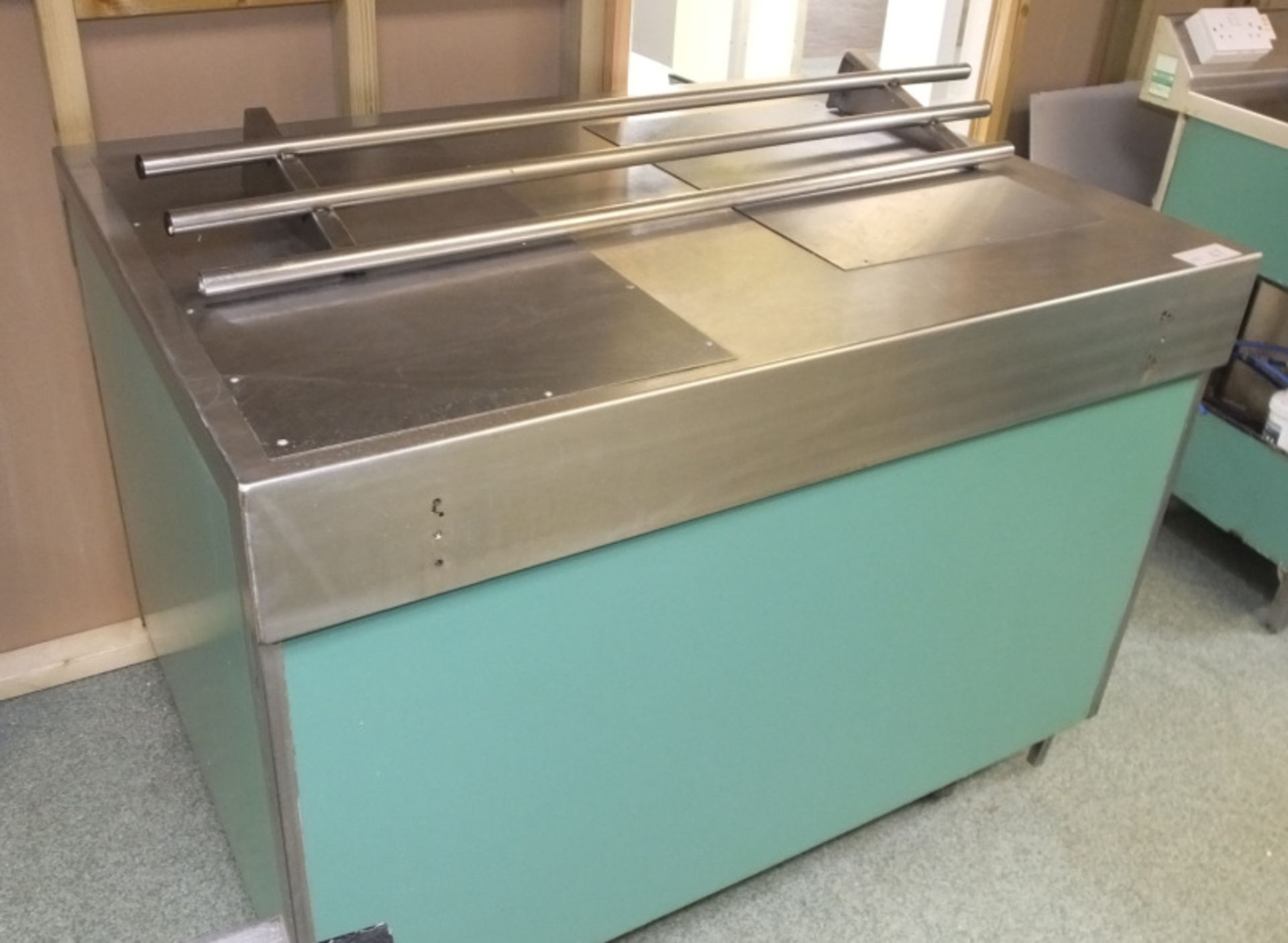 Canteen Wheeled Serving Unit with tray rail and socket - L1200 x D900 x H900mm - Image 2 of 5