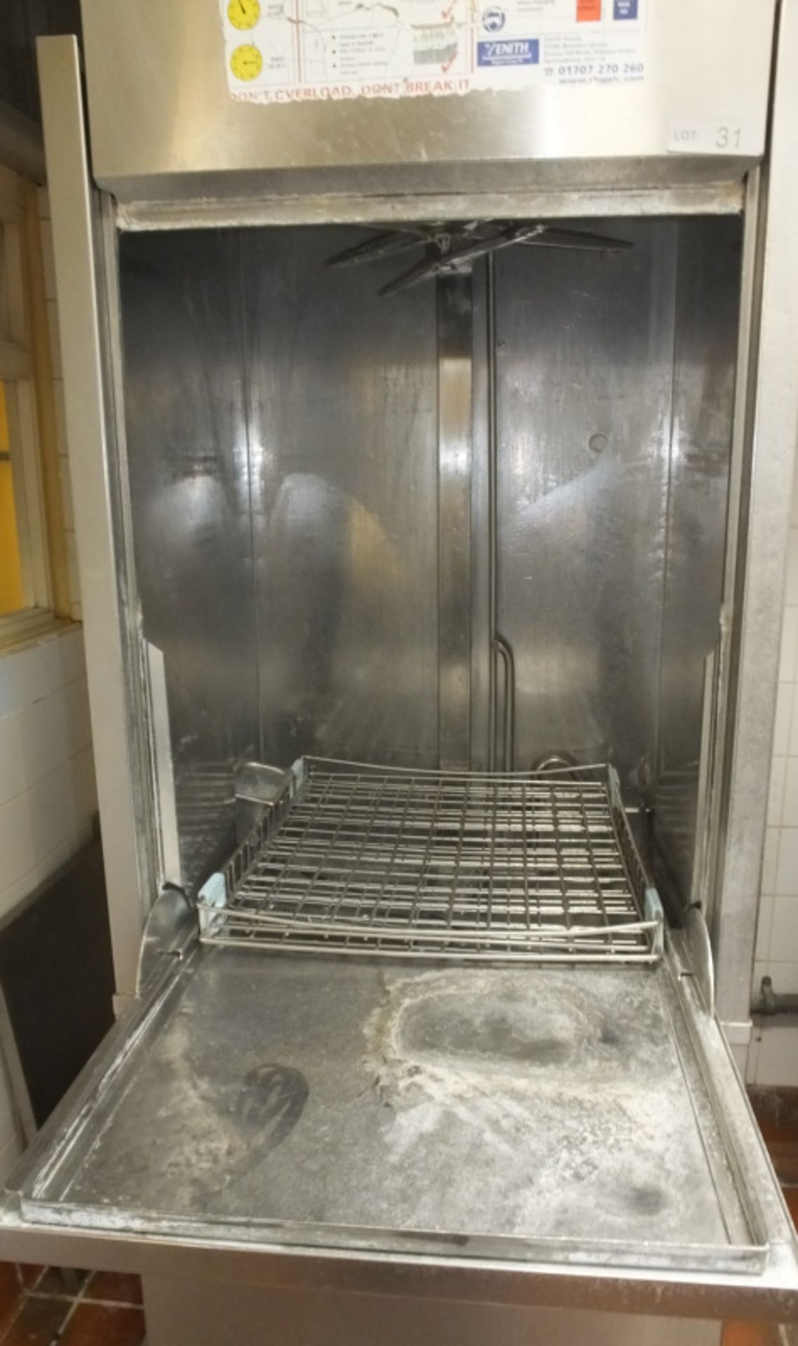 Hobart Stainless Steel Hood Dishwasher Unit - unknown voltage - Image 4 of 5