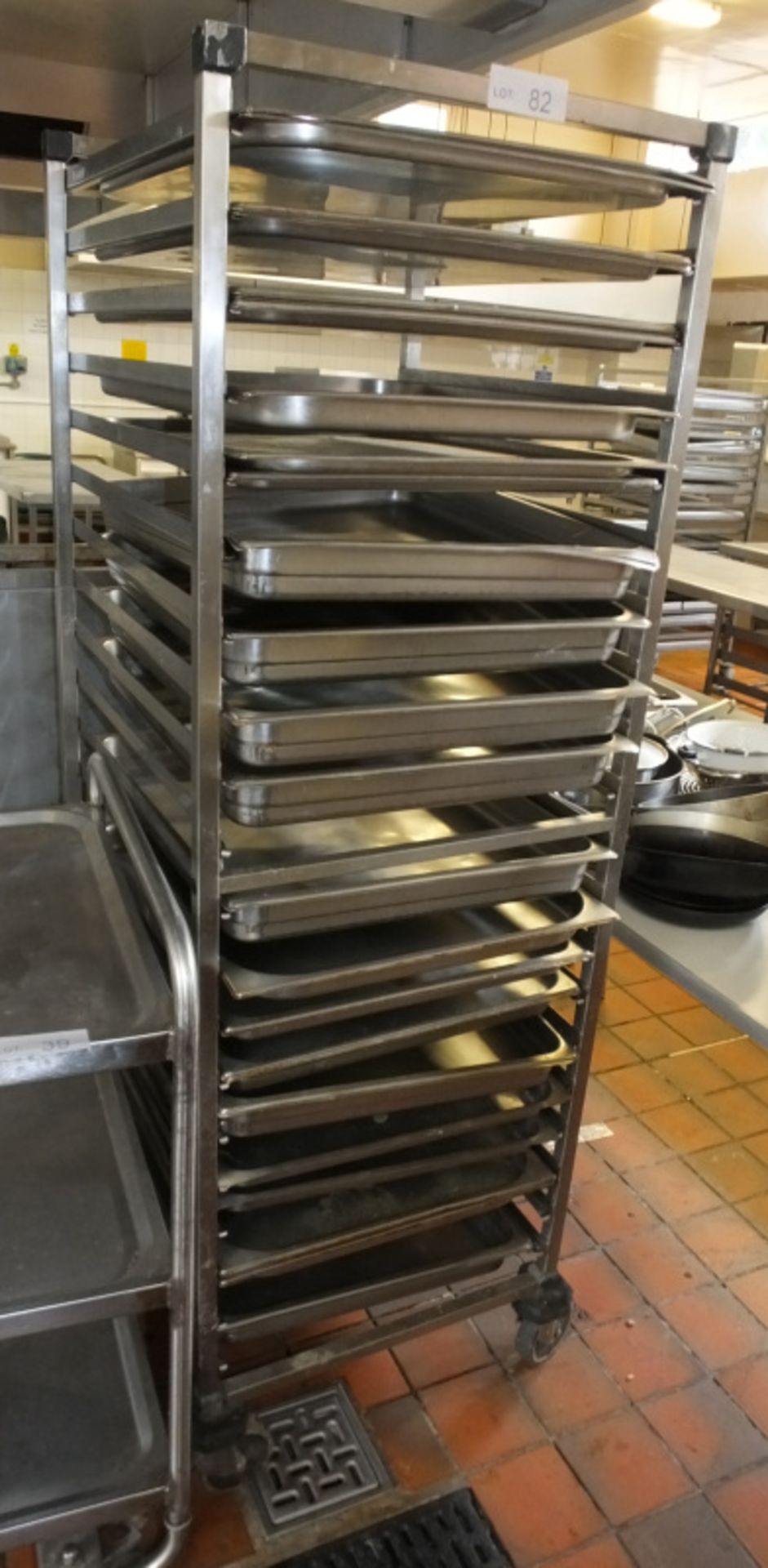 Cidelcem Cidelroll Stainless Steel Tray Rack Trolley - L590 x D690 x H1770mm
