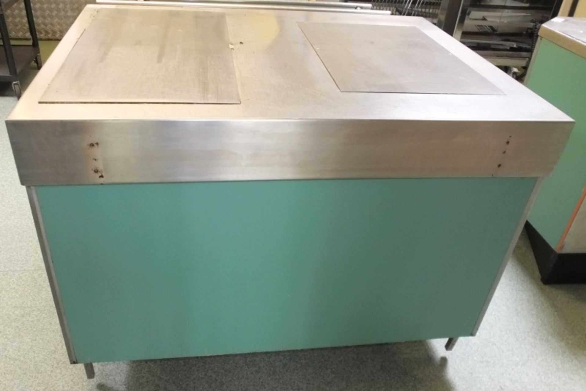 Canteen Wheeled Serving Unit with tray rail and socket - L1200 x D1200 x H900mm - Image 4 of 4