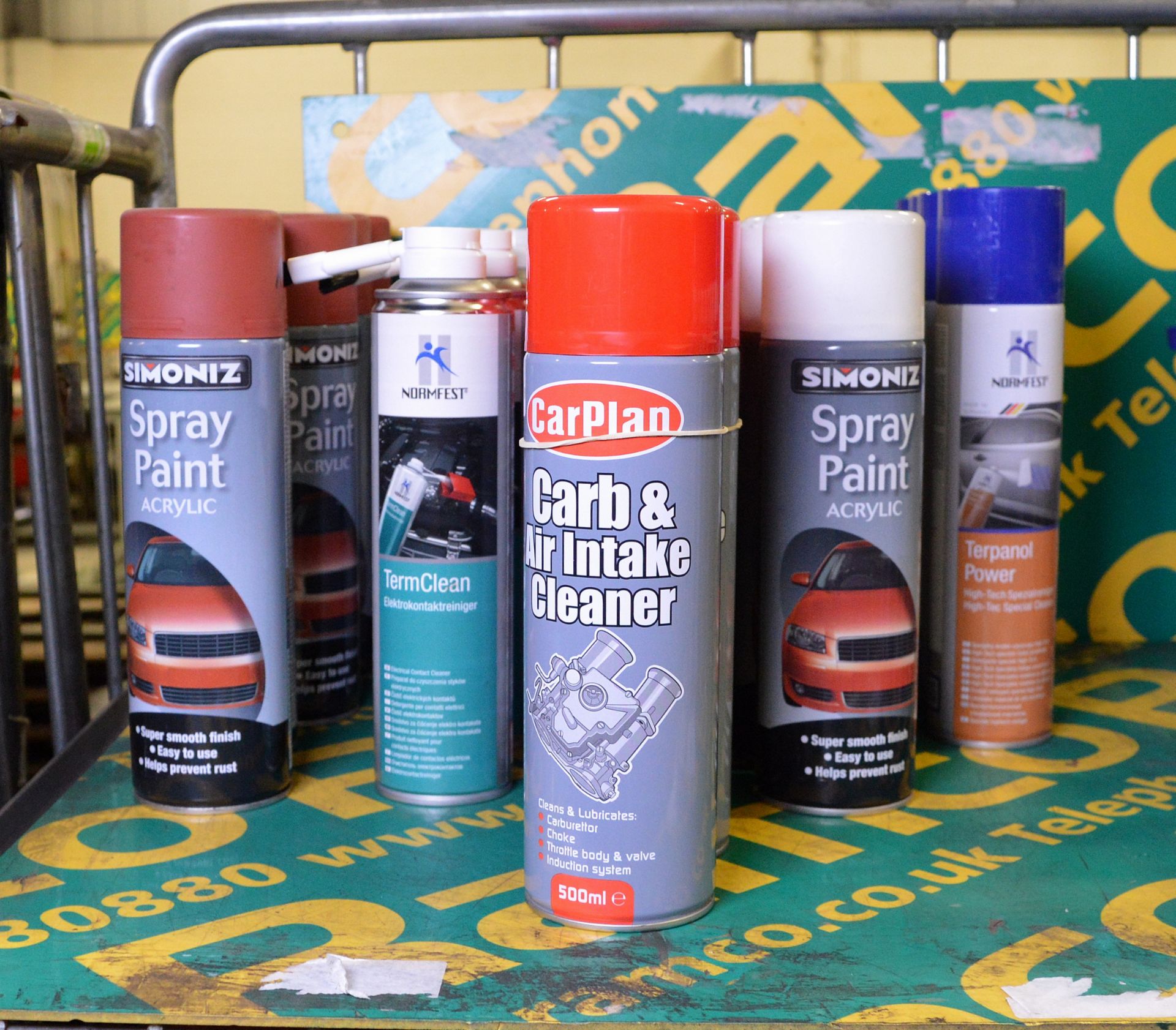 Simoniz Spray paint, Normfest term clean, Carplan carb & air intake cleaner, Liqui Moly in - Image 2 of 5