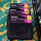 4x Sendai Black Sat Navs with Carry Cases