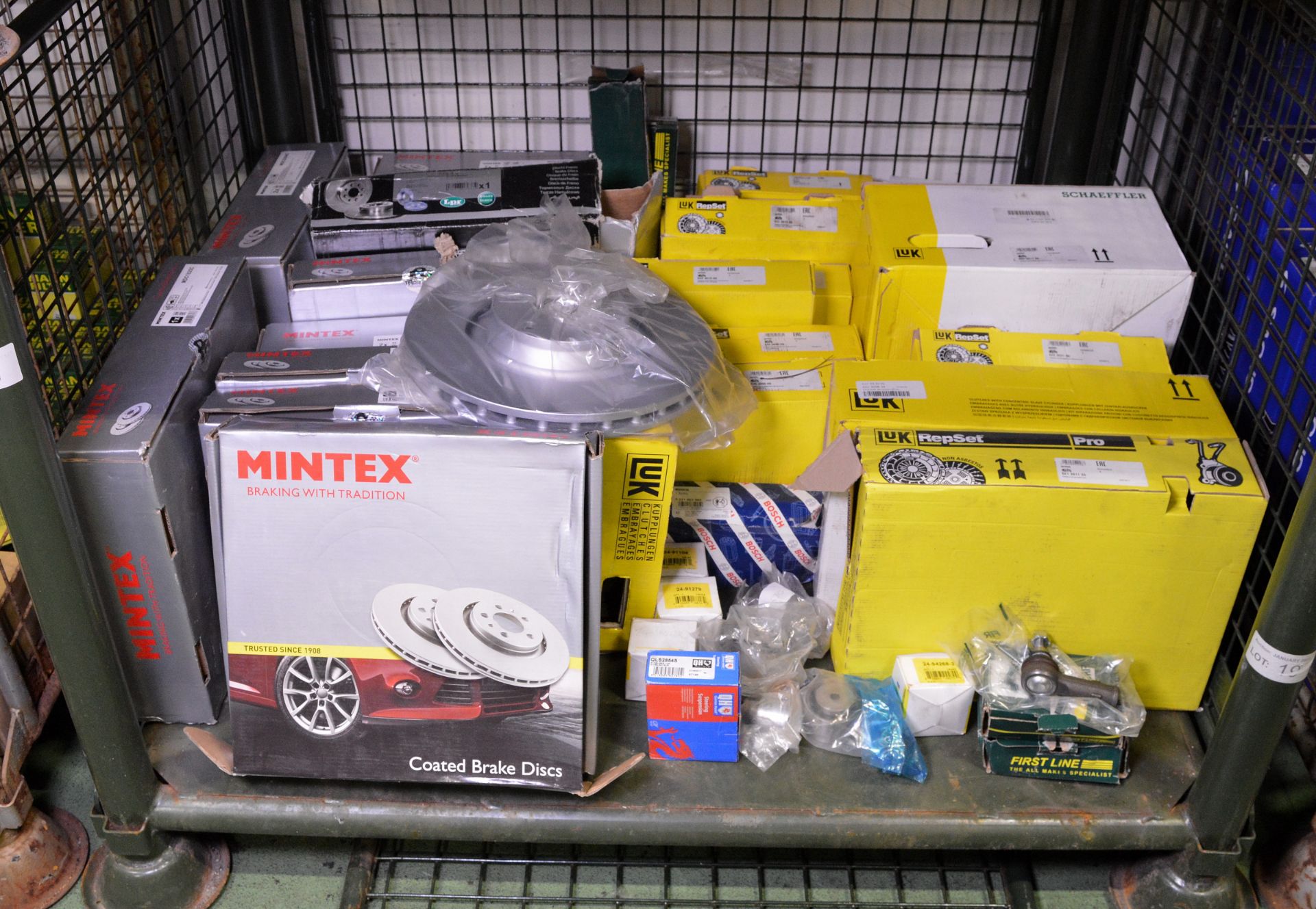 Vehicle parts - Mintex brake discs, LUK Repset clutch kits, stabiliser link, tie rod end