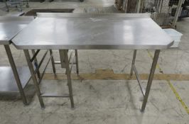 Stainless Steel Bench & Shelving Unit W 1500mm x D 800mm x H 970mm