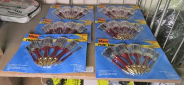 6x Marksman paint brush sets 10pc