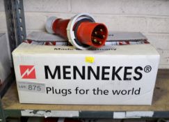 Mennekes TYP 307 Plug Industrial Male Red 400v 63A - 5 Per Box - 1 box