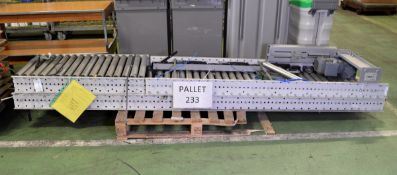 Pallet of Coveyor parts - 1x 2970mm x 600mm, 1x 1000mm x 600mm, 1x L 1900mm x W 600mm with