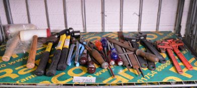 Various Hand Tools - screwdrivers, hammers, files