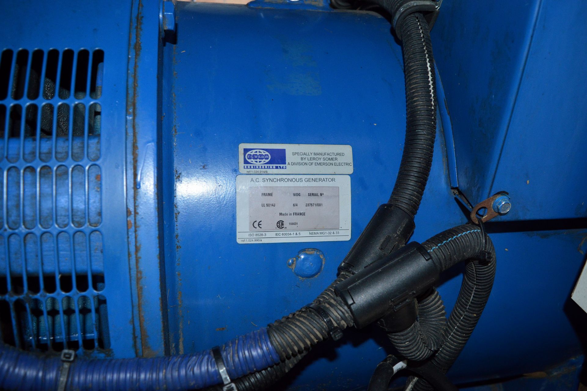 The generator for sale is a 2009 F G Wilson P275 rated at 250Kva prime and 275kva standby - Image 10 of 23