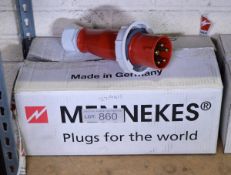 Mennekes TYP 307 Plug Industrial Male Red 400v 63A - 5 Per Box - 1 box