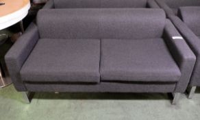 2 seater reception settee - metal legged