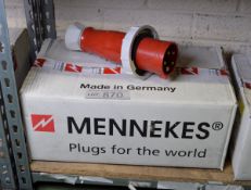 Mennekes TYP 307 Plug Industrial Male Red 400v 63A - 5 Per Box - 1 box