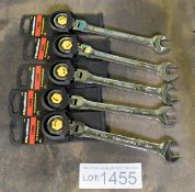 5x Gear Wrench 15mm flex ratcheting wrenches
