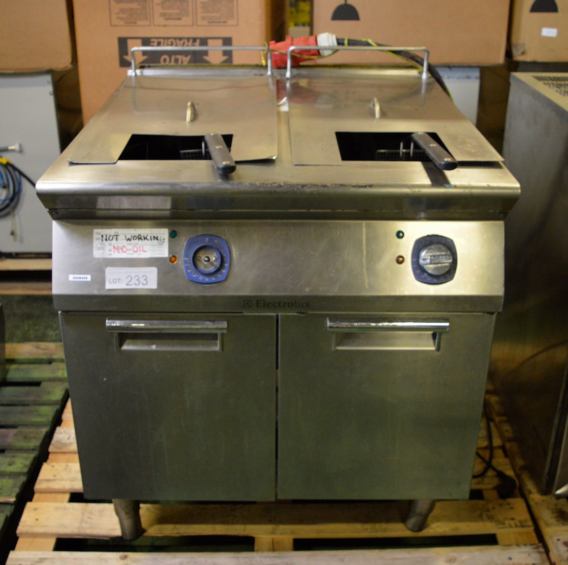 Electrolux Stainless Steel Twin Deep Fat Fryer L800mm x W930mm x H1000mm - AS SPARES