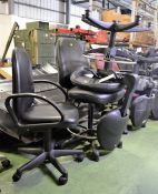 3x Black Office Swivel Chairs
