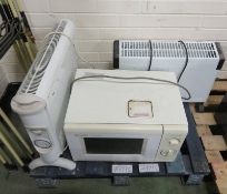 2x Electric heaters, Sharp Compact Microwave