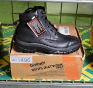 Goliath safety boots - see pictures for types & size