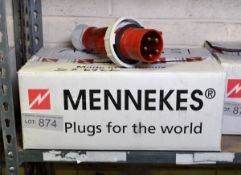 Mennekes TYP 307 Plug Industrial Male Red 400v 63A - 5 Per Box - 1 box