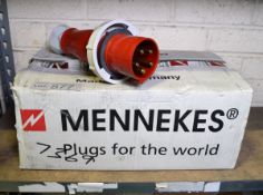 Mennekes TYP 307 Plug Industrial Male Red 400v 63A - 5 Per Box - 1 box