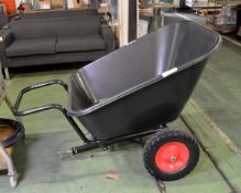 Large towable garden wheelbarrow