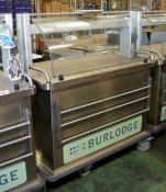 Burlodge Food Servery Trolley Unit - 3 Phase - W1200mm x D700mm x H1400mm