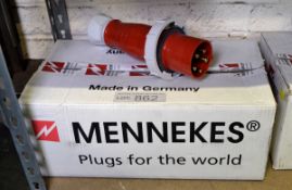 Mennekes TYP 307 Plug Industrial Male Red 400v 63A - 5 Per Box - 1 box