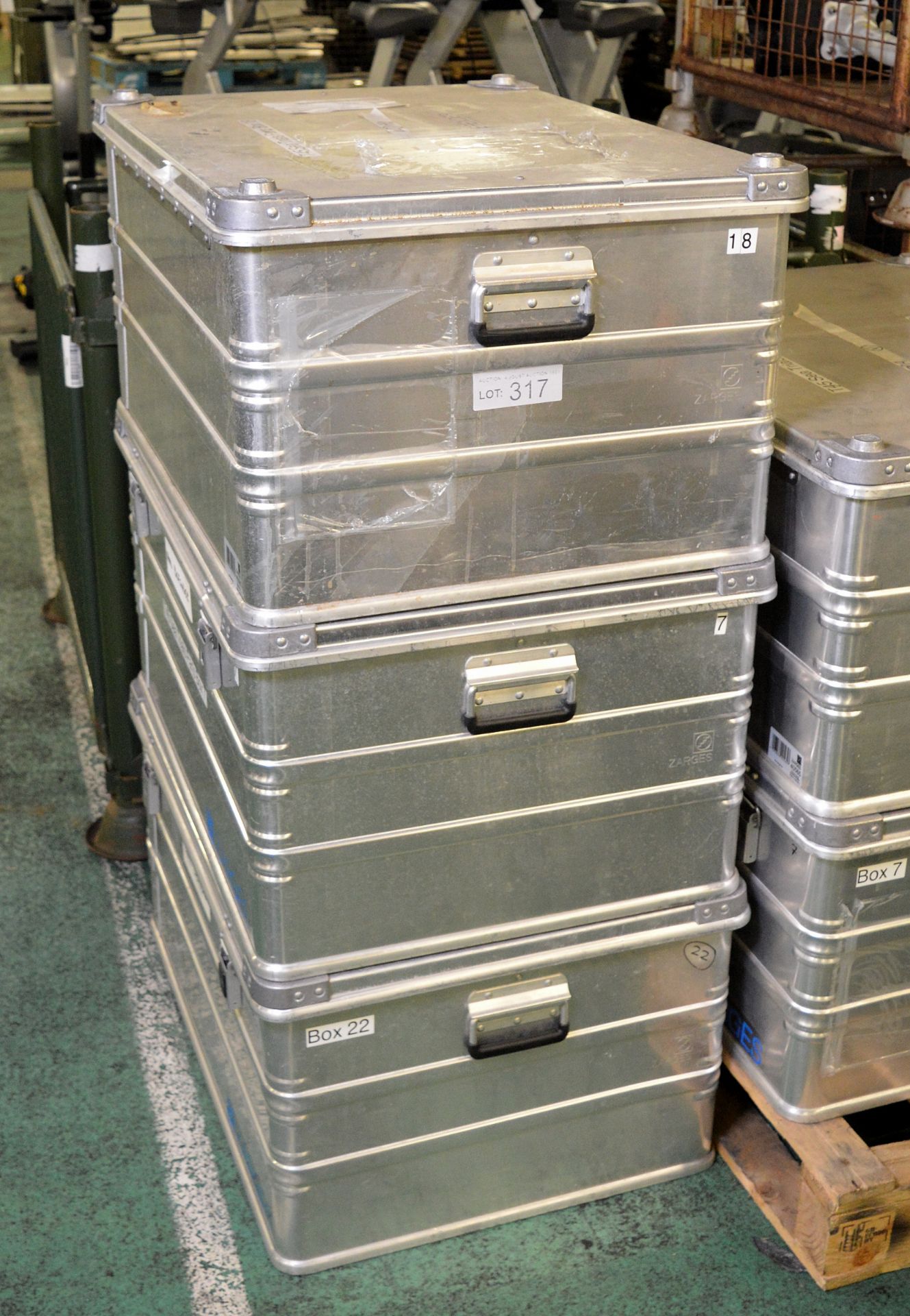 3x Zarges Aluminium Storage Cases L 790mm x W 590mm x H 410mm