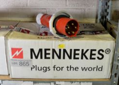 Mennekes TYP 307 Plug Industrial Male Red 400v 63A - 5 Per Box - 1 box